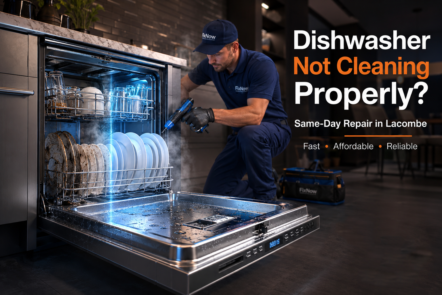 Dishwasher Repair Services in Lacombe – Affordable Solutions by FixNow Appliances